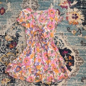 Selfie Leslie Floral Tie-Front Dress